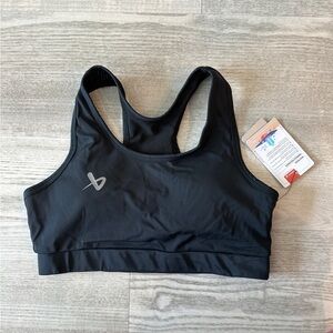 NWT Eddie Bauer High Impact Black Sports Bra 8